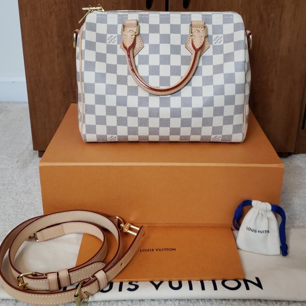 Louis Vuitton Speedy Bandouliere 25 Damier Azur